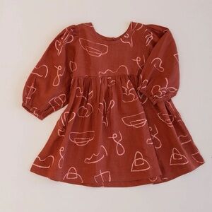Dos Linen Kids Babydoll Dress in Sienna / 18-24M